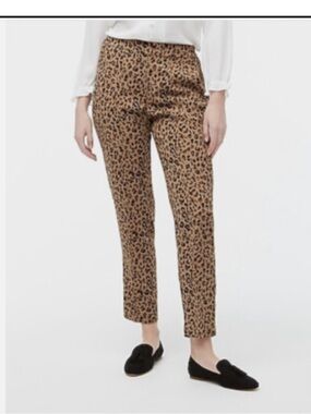 J. Crew Factory Pants - leopard print “Jamie” elastic waist tall inseam